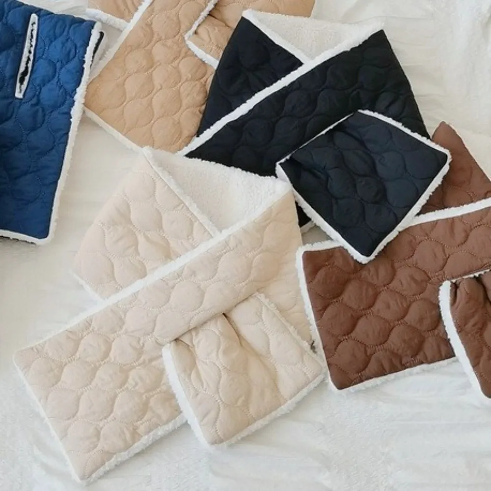 

Fashion Thickened Winter Fleece Scarf Korean Style Pure Color Neck Warmer Unisex Shawl Wrap for Women