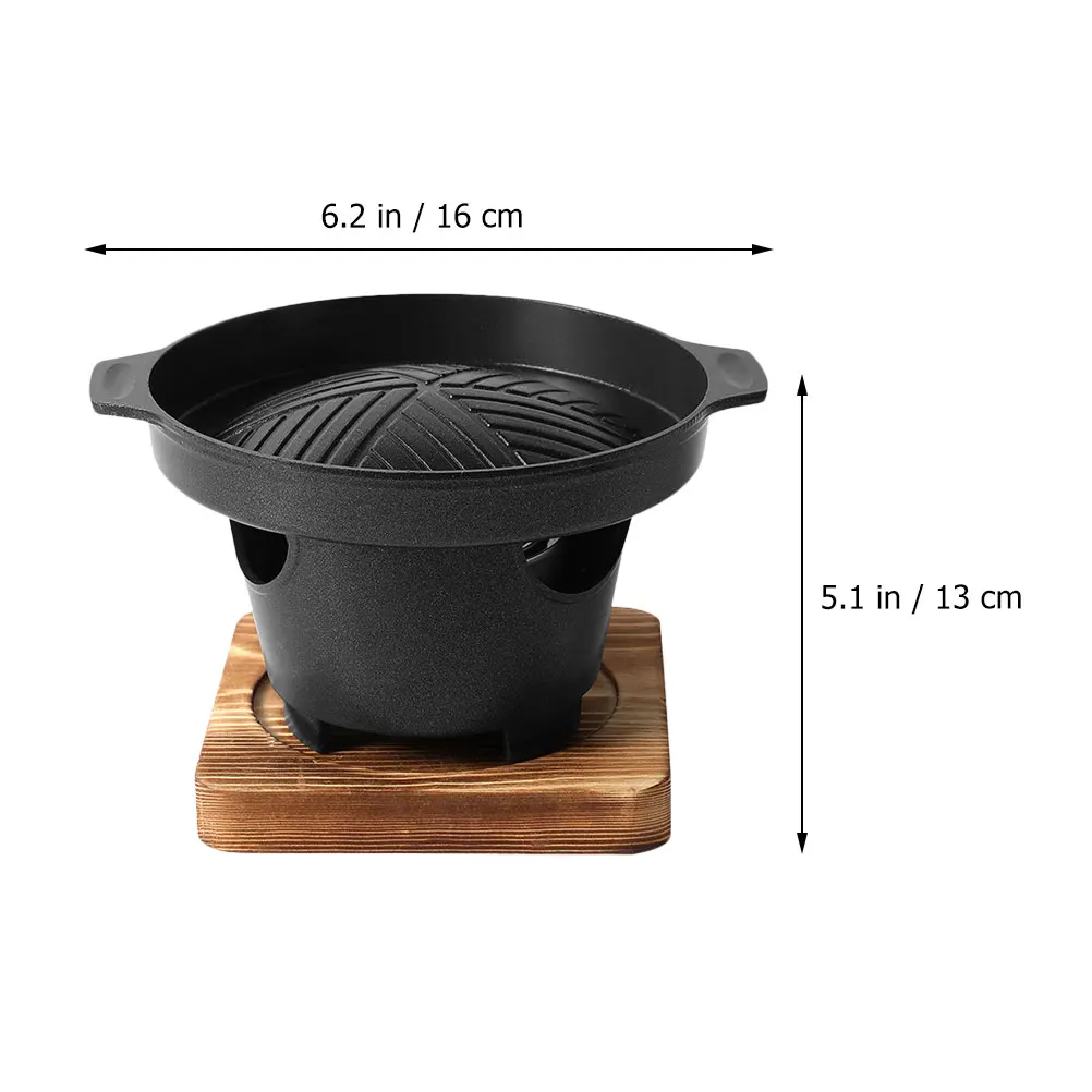 

1set Household Mini BBQ Stove Portable Grilling Oven Camping Roasting Tool Indoor BBQ Cooking Flat Base Even Heat Vegetable Meat