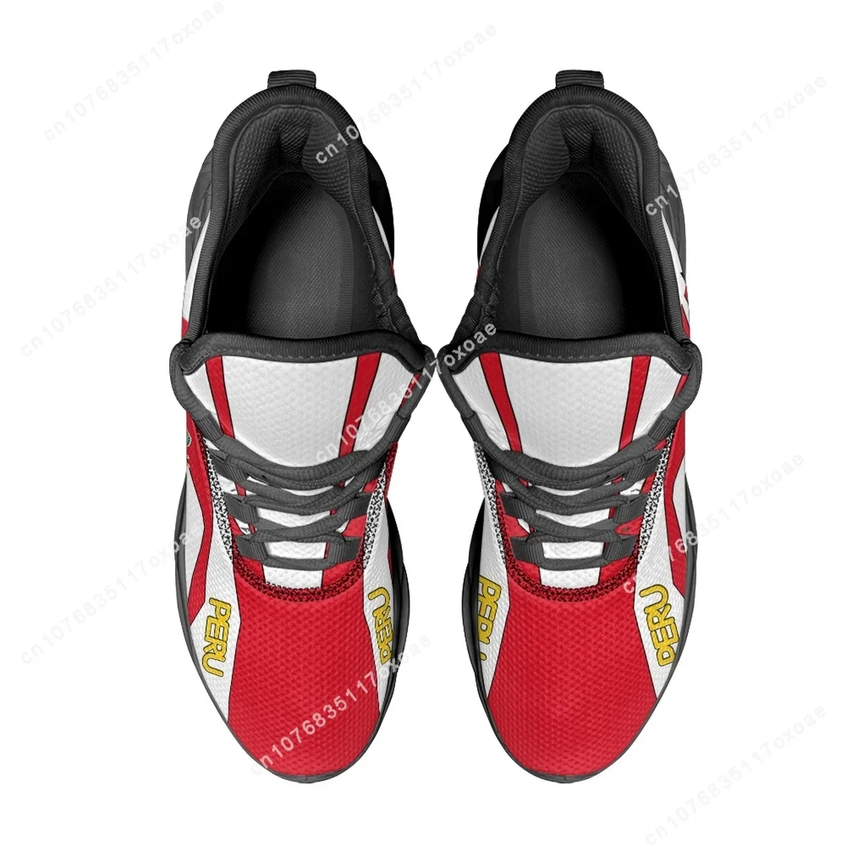 Gorąca sprzedaż Trampki Męskie Peru Flag Print Męskie trampki do biegania Blade Casual Trainer Shoes Man Fashion White and Red Blade Shoes