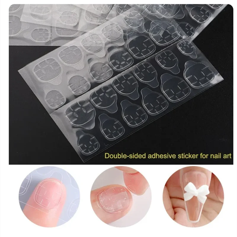 5 Sheets 120pcs Double Sided Adhesive Glue Sticker Sticky Tape Nail Glue For Fake Designs False Nails Art Tips Acrylic Manicure image 2