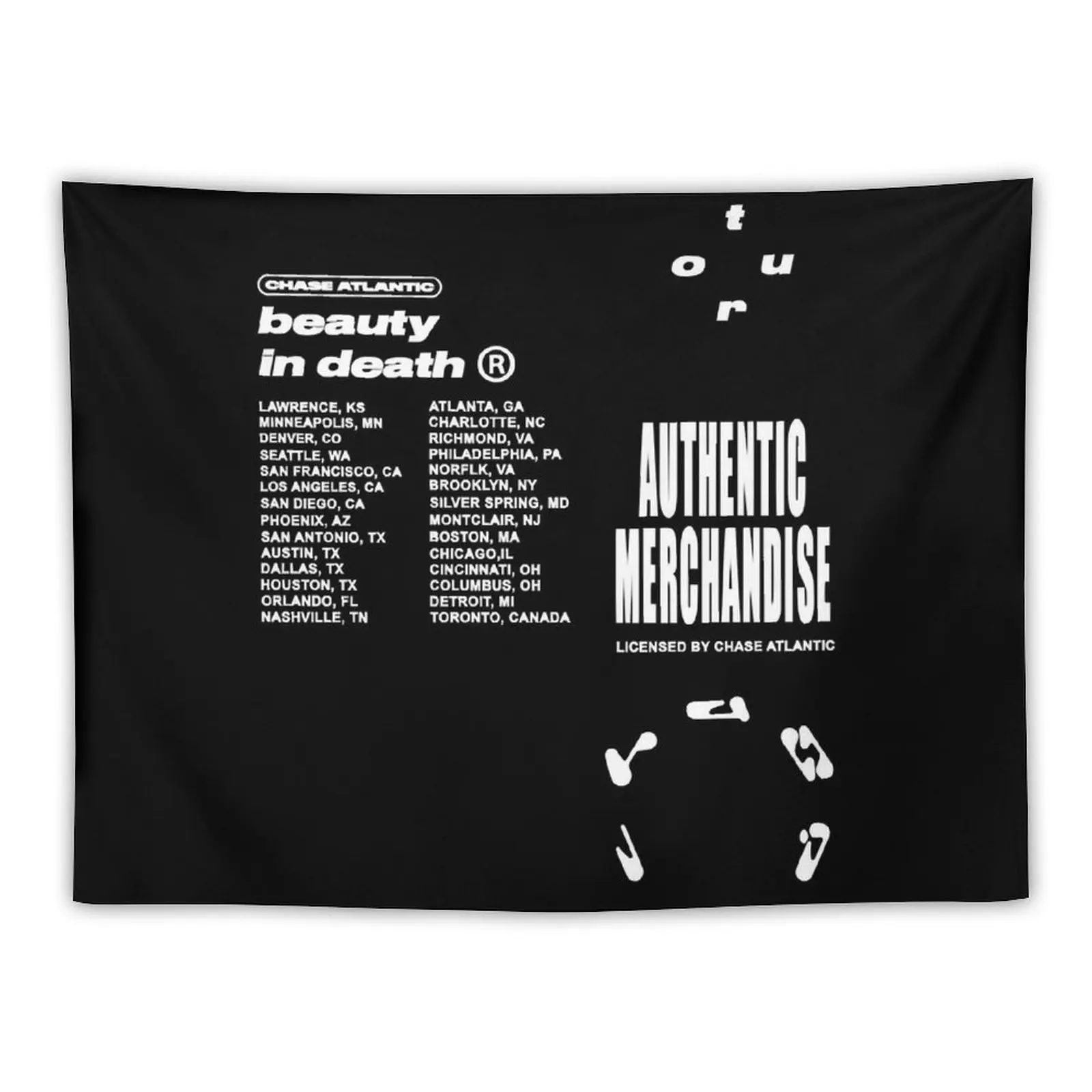 

Needed Gifts Chase Atlantic Merch Beauty In Death Tour Cute Graphic Gift Tapestry House Decoration Decoration Bedroom