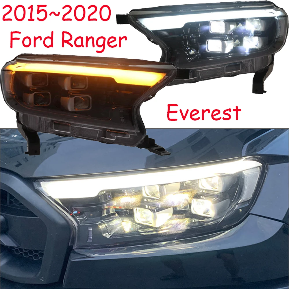 2015 2016 2017 2018 2019y car bupmer head light Ranger headlight everest car accessories ALL IN LED fog ranger daytime headlamp