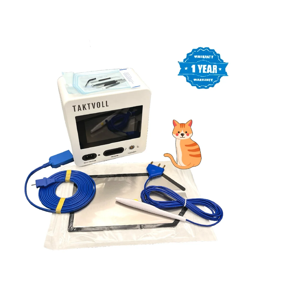 PES 100 Pet Clinic Mini Electrosurgical Generator Monopolar Pure Cut Veterinary Electric Clipper Dogs Cats Animal Surgery