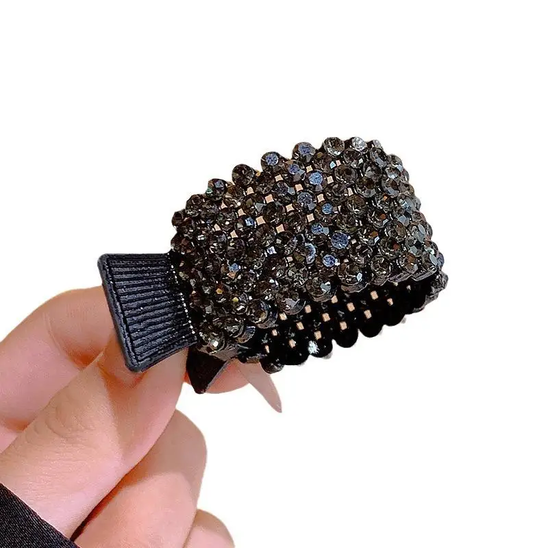 

Mini High Ponytail Holder Hairpin Sweet Crystal Hair Claws Exquisite Rhinestone Hair Clip Girls Headdress Lady Headband Headwear
