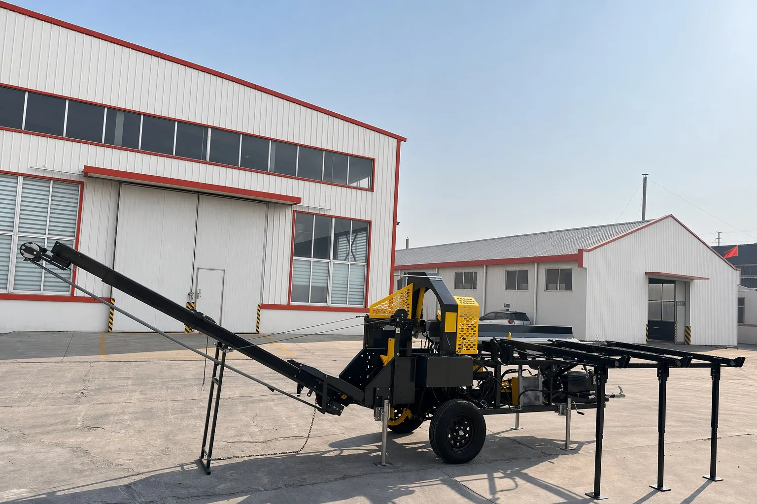 8m/h High Efficiency Firewood Processor Hydraulic Log Splitter 45 Ton 500mm Max Log Diameter for GX630 Engine 20HP