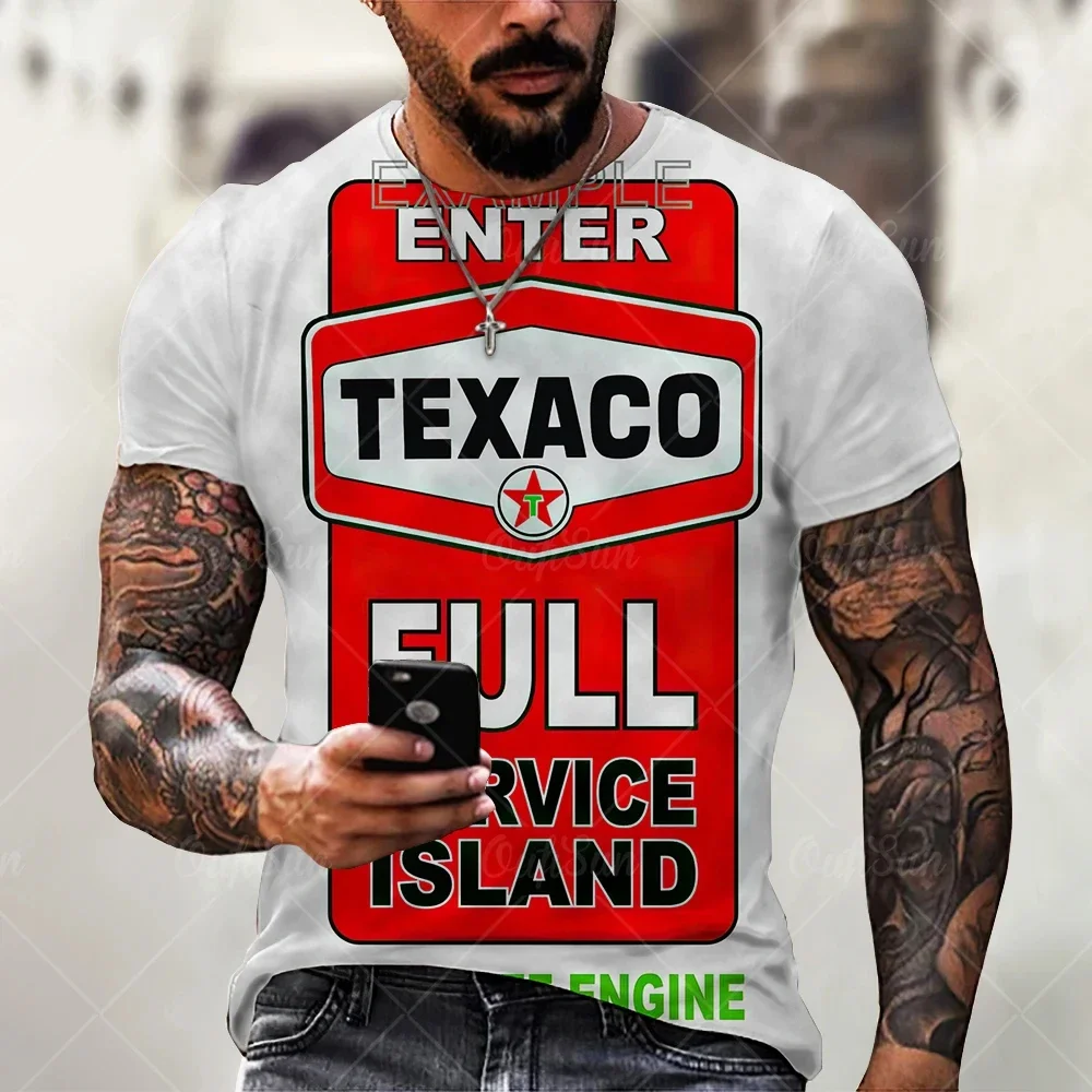 3D-T-Shirts für Herren, Vintage-Öl-T-Shirt, Street-Fashion, Castrol-Print, kurzärmelig, locker geschnitten, Oversize-Motorrad-T-Shirt, Oberteile, T-Shirts – Detail 14