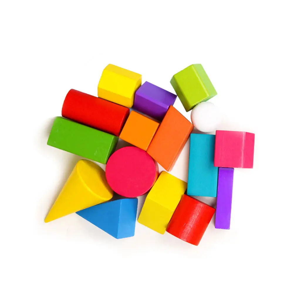 

1Set Wooden Math Geometrical Learning Pieces Educational Teaching Aid for Children Geometry Sorting Comparing Language