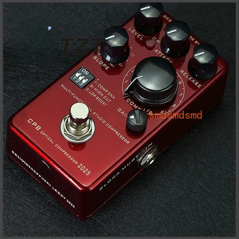 

2025 Version Wine Red Electric Guitar and Bass Compressor Pedal Multifunctional Studio Universal CPB Optical Compressor