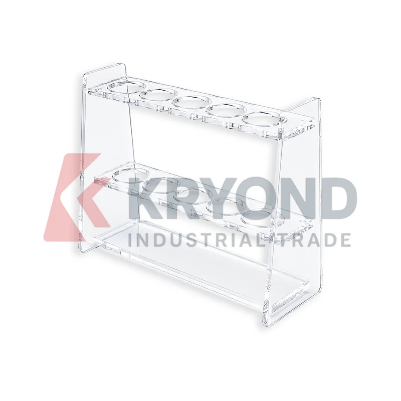 100mlx6 Organic Glass Colorimetric Tube Rack Nessler Acrylic Laboratory Organizer Research Use Sample Storage 1PCS Pack Set Plus