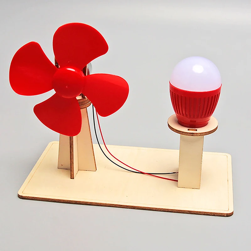 DIY Wind Generator Model Kids Science TOY STEM Technologia Gadget Wooden Physics Kit Educational Learning Toy For Children