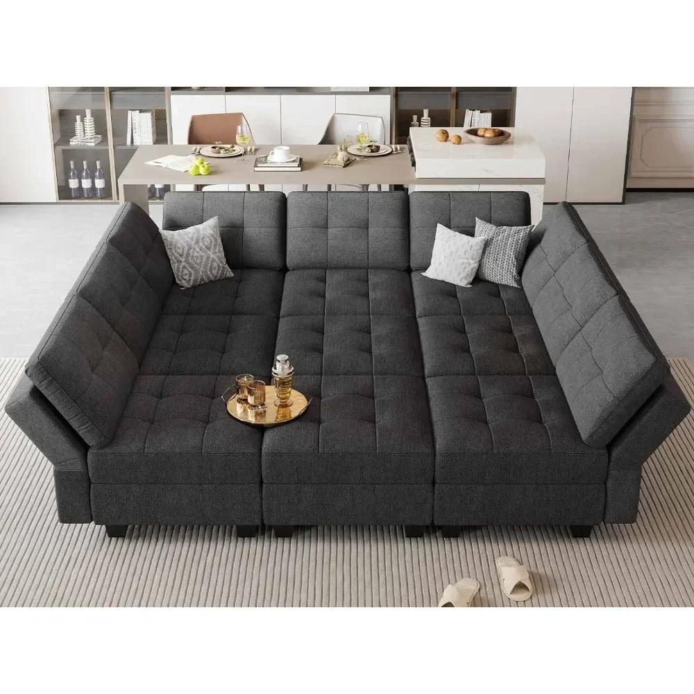 

Modular Sectional Sleeper Sofa Couch with Storage Seat Reversible Modular Sofa Couch Oversized Sleeper Sectional Sofa Bed Set