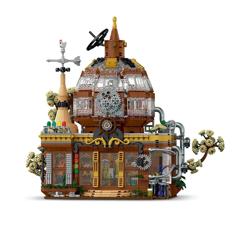 

Steampunk Magic Shop Model Building Blocks Medieval Street View MOC 020202 Modular Architecture Bricks Set Gift Ideas Toy Kids