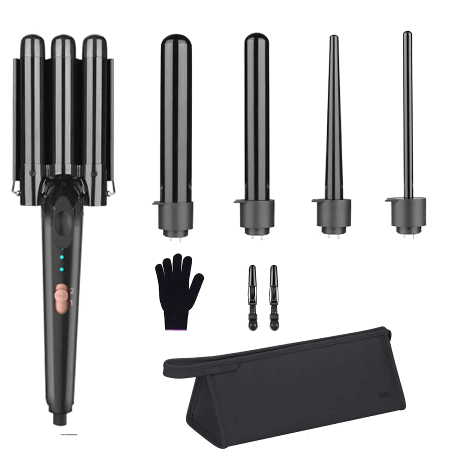 5-in-1-curling-iron-set-with-curling-brush-and-4-interchangeable-ceramic-curling-wand-instant-heat-up-dual-voltage-hair-curler