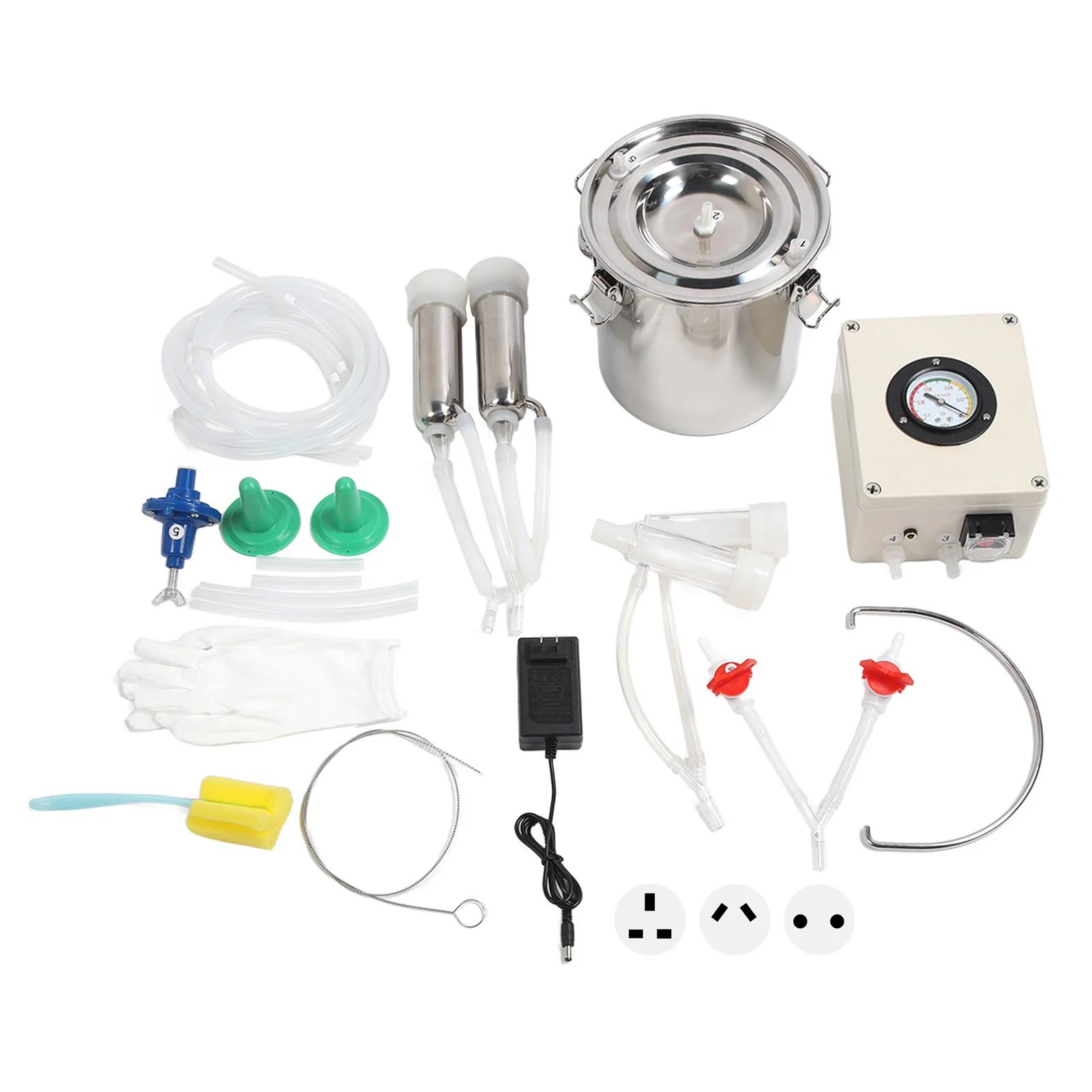 

Goat Milking Machine 6L Portable Stainless Steel Electric Automatic Pulsation Vacuum Milker Portable Milker Goat Milking Machine