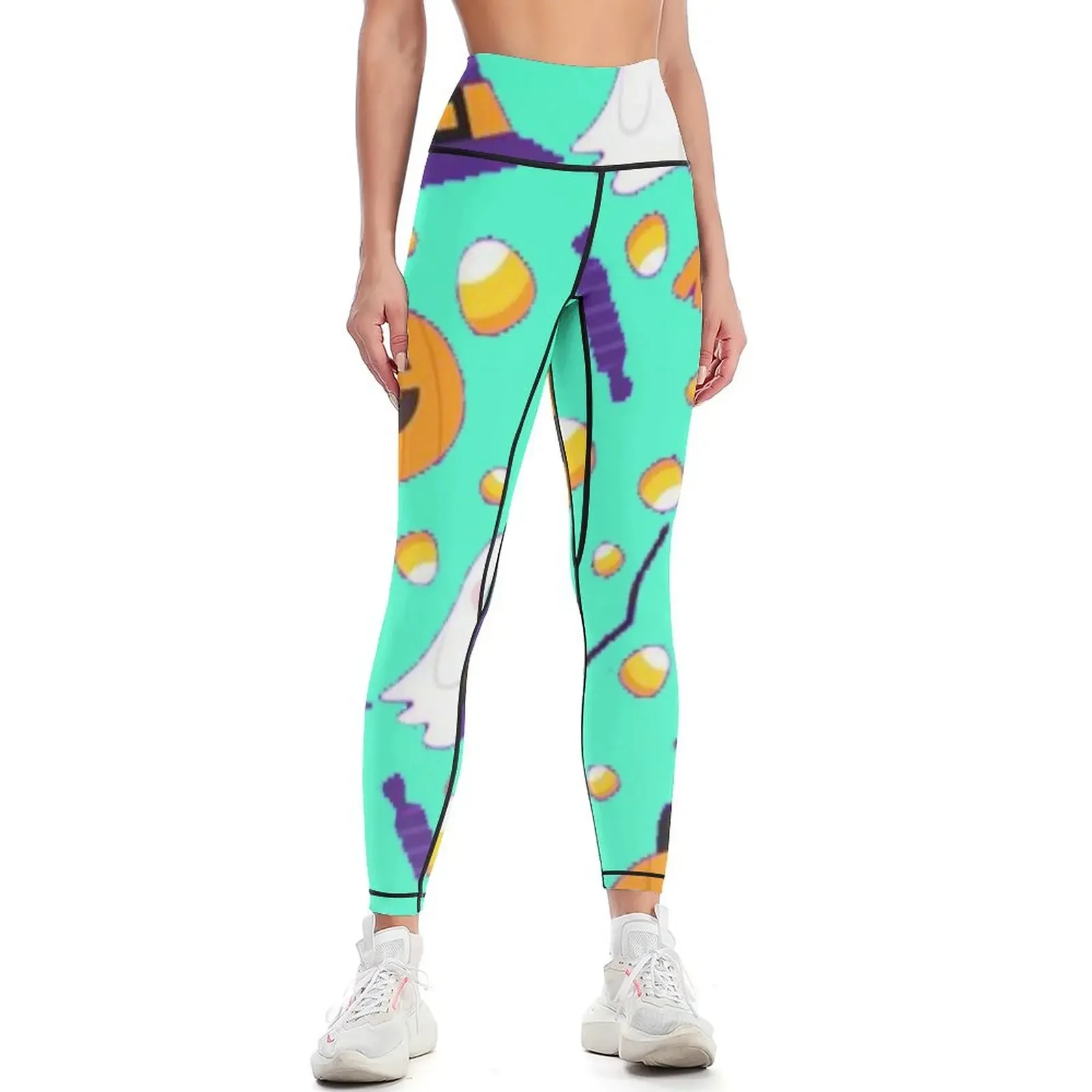 

Halloween Creepy Pumpkins Cats And Skulls Pattern Leggings sportswear woman gym 2025 gym wear gym top Womens Leggings