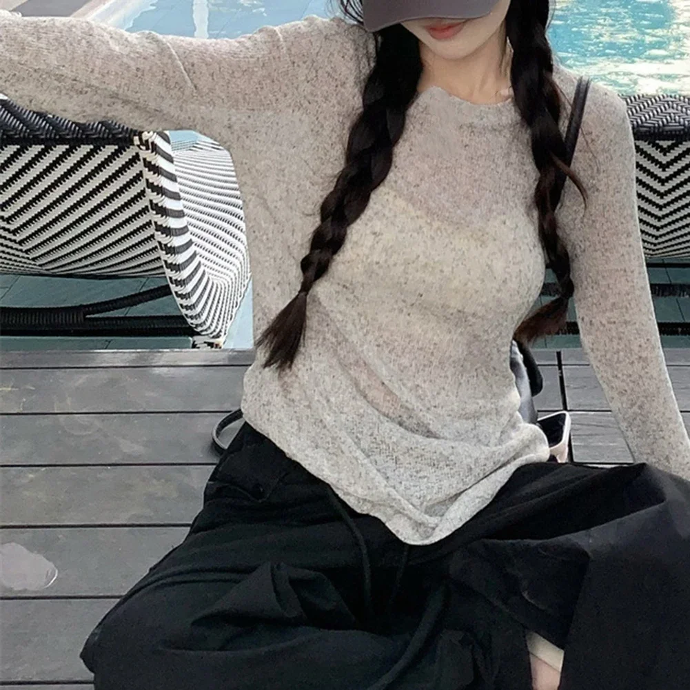 

Basic Women's Top Casual Loose Shirt Summer Outing Casual Lifestyle Versatile Knitted Womens Top All Season Shirt