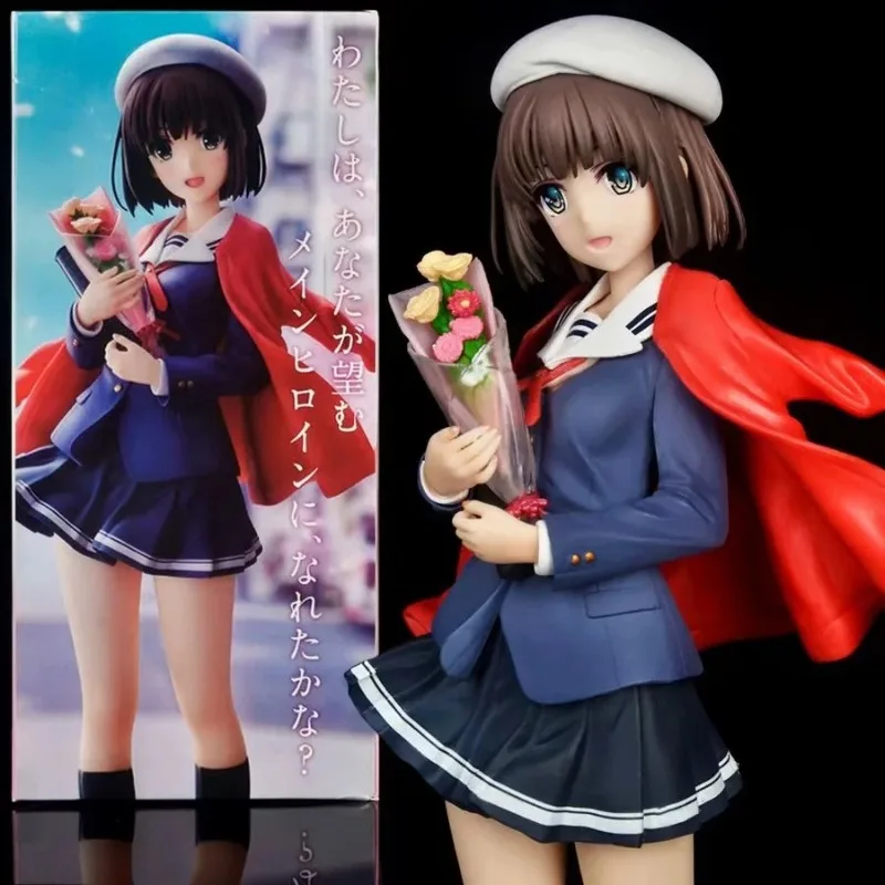 24CM Megumi Kato Anime Assembly Original Figure Action Model Decoration Cartoon Doll Ornament Collection Toys Gifts Present Ins