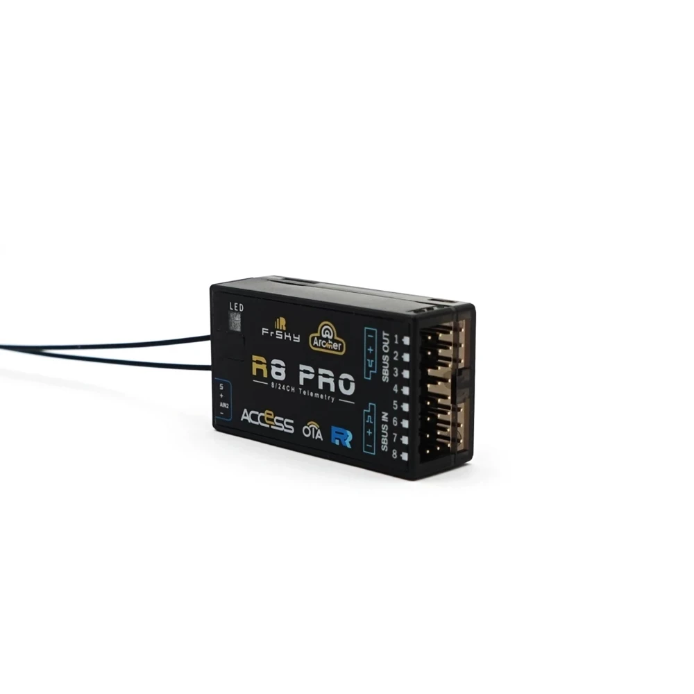 FrSky ARCHER R8 Pro OTA 2.4GHz 8/24CH ACCESS S.Port/F.Port PWM SBUS Full Range Telemetry Receiver