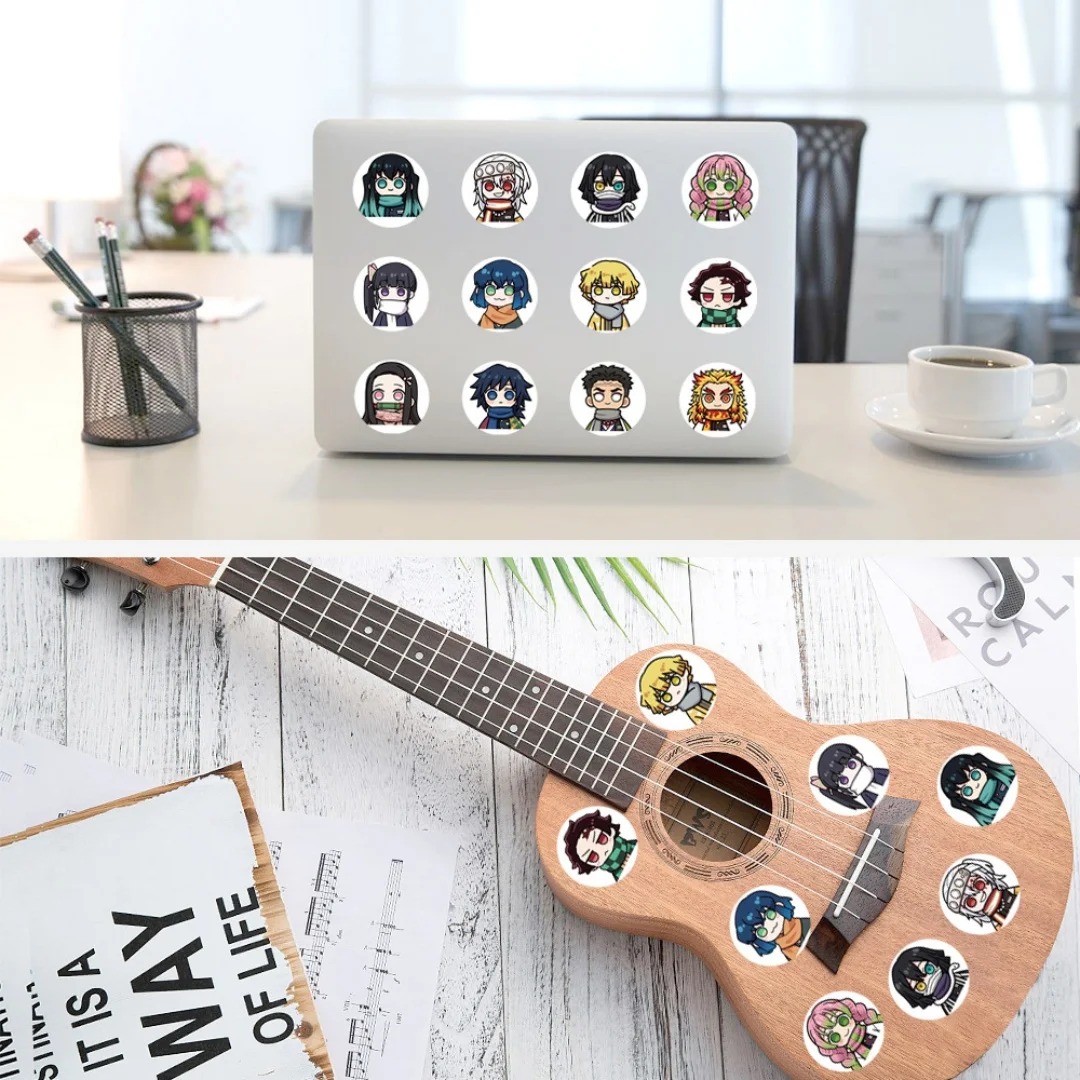 500 Demon Slayer Stickers (14 Repeating Designs) - Kawaii Anime Stickers for Kids, Party Favors & Small Business - view 6