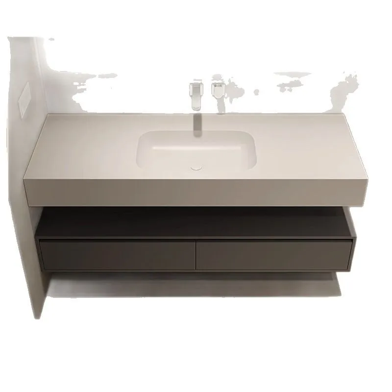 

Slate bathroom cabinet combination double layer hand wash basin