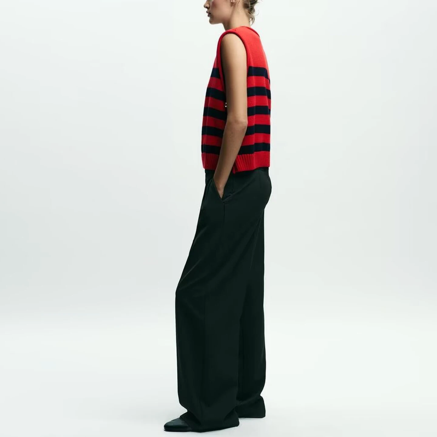 Z Women's Knitted Vest Top Faion Side Button Design Casual Sle Outerwear Regular Length Button Closure Daily Wear