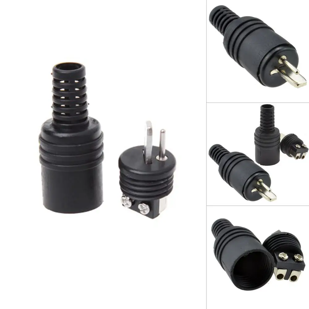 Fotografia 3: Alto-falante com plugue DIN preto de 2 pinos e conector HiFi Terminais de parafuso Conector de alimentação Adaptadores de plugue de sinal de lâmpada de áudio
