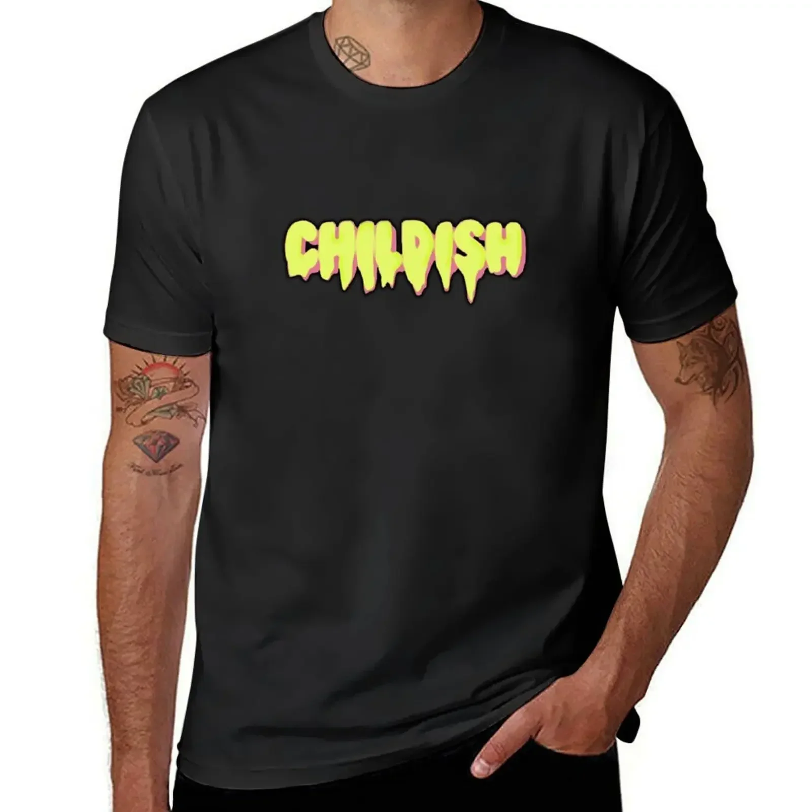 

TGFbro - Childish (Neon Green) T-Shirt vintage anime shirt vintage baggy shirts kawaii clothes oversized t shirt men