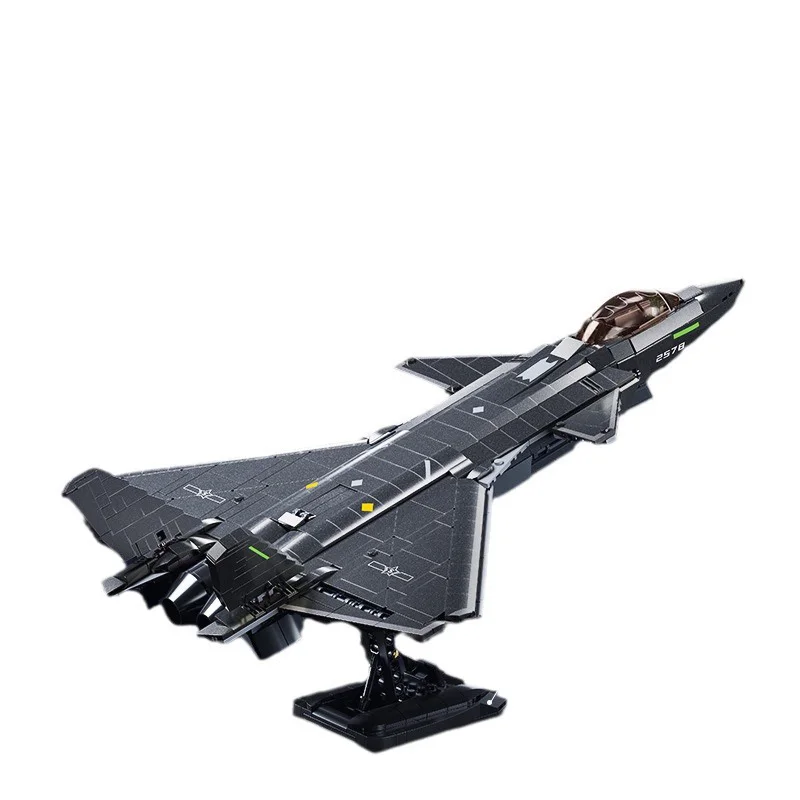 Sluban Modern military weapons J-20 Stealth combat Aircraft 1:44 Collectible model display adult children building blocks toy