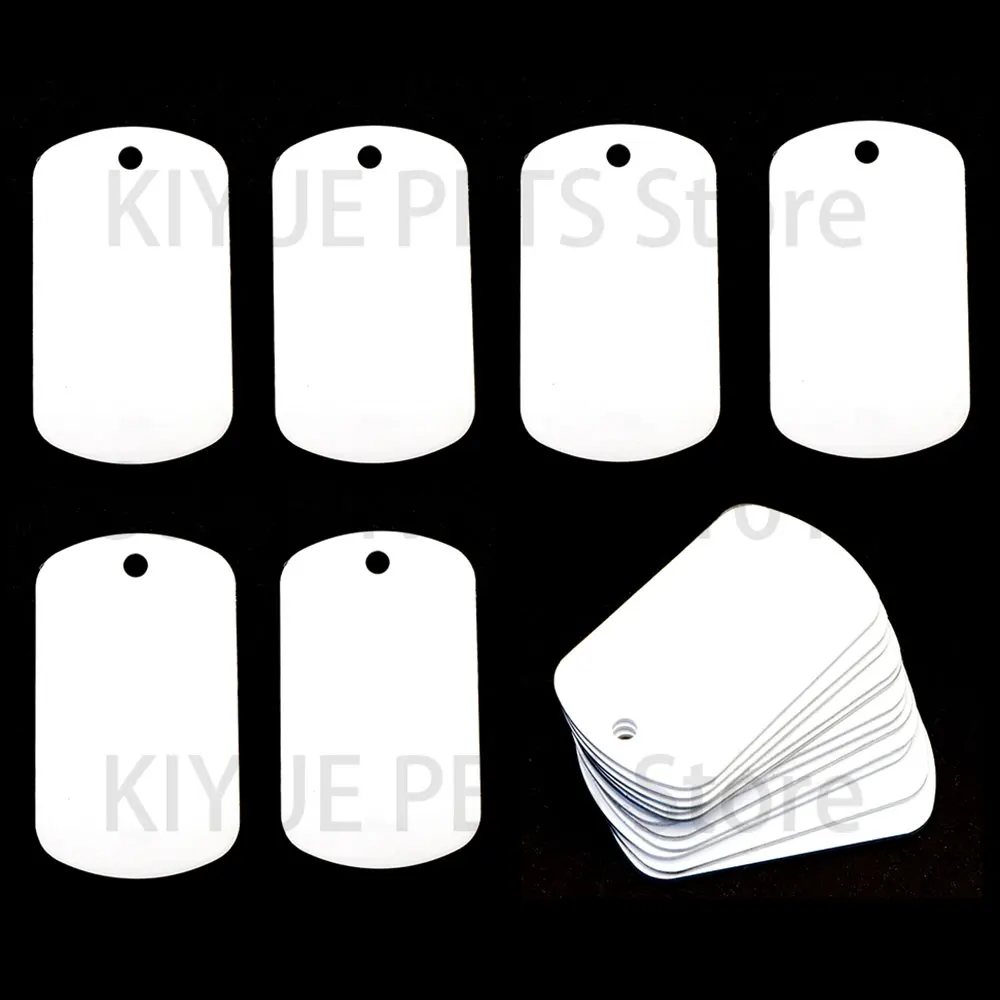 100PCS  Aluminum Tag Pet Sublimation Pendants Personalized picture Transfer Printing Custom Cat Pendant  Keyrings Accessories