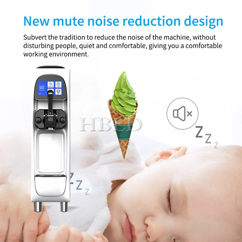 

Desktop Single Nozzle Commercial Soft Ice Cream Machine Household Frozen Yogurt Machine