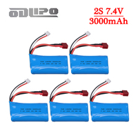 2S 7.4V 3000mah Li-ion Battery 18650 For Wltoys 144001 A959-B A969-B A979-B K929-B 12428 12423 10428 Q39 RC Car Spare Parts