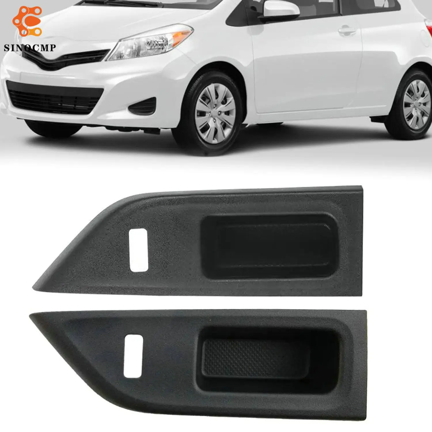 

2Pcs Front Left+Right Lock Switch Bezel Trim 74231-52680-C0 74231-52670-C0 For Toyota Yaris 2 door 2012-2014 Car Accessories