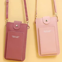 Women Mobile Phone Bag Fashion Touch Screen Shoulder Phone Bag Crossbody Bags Leather Mobile Wallet Bags IPhone 7 8/Huawei P20