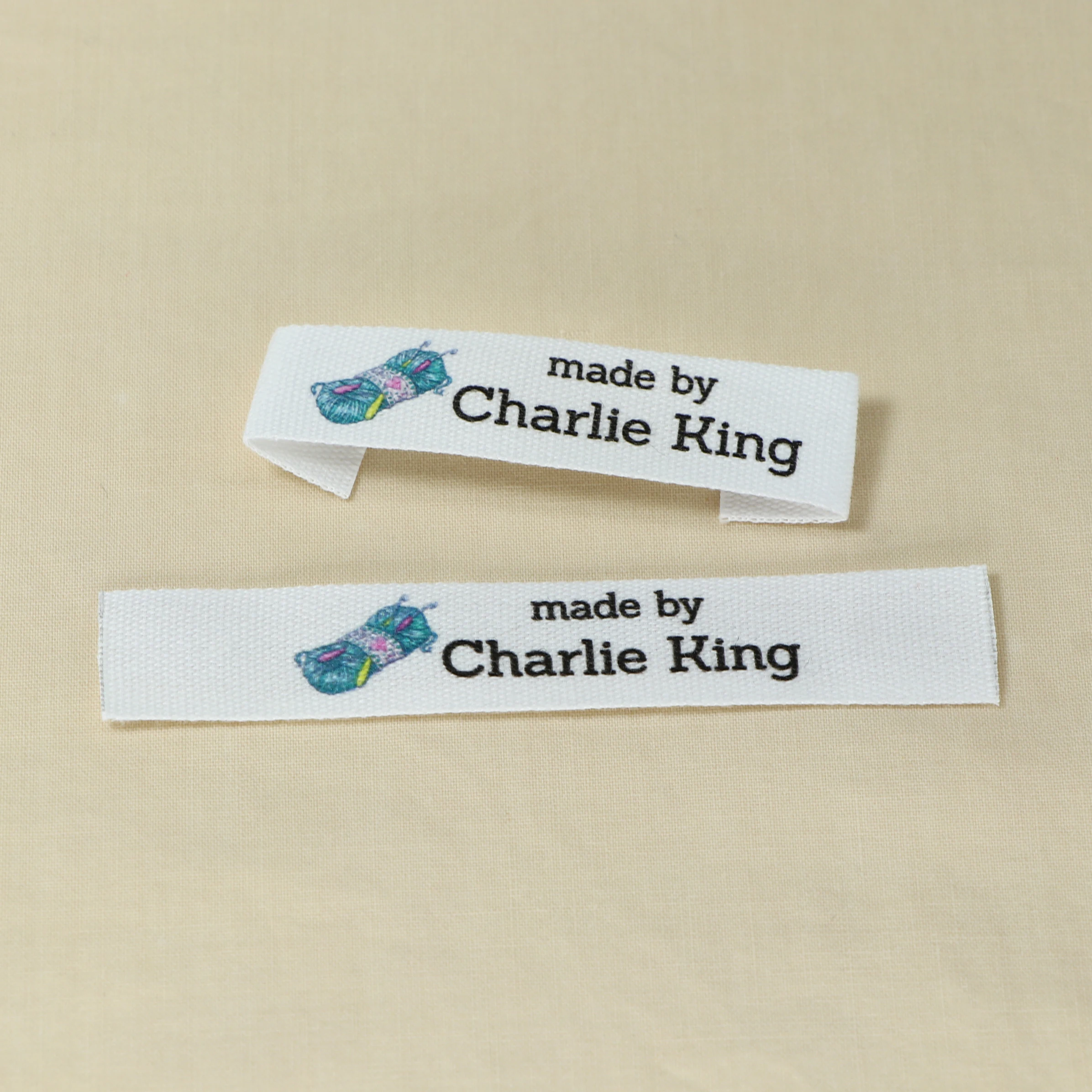 Custom Sewing label, Logo or Text - Custom Design, Personalized Brand ,  Sew on Cotton Fabric, Free shipping (FR293)