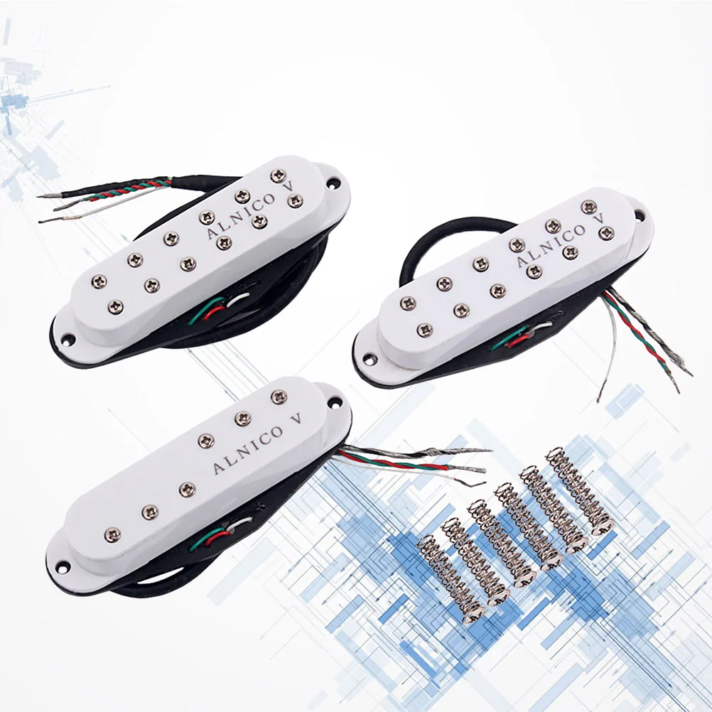 3pcs Mini Alnico V Single Coil SSS Guitar Pickups Humbucker for Guitar Bass Special Classic Musical Instrument GMN45 for Guitar