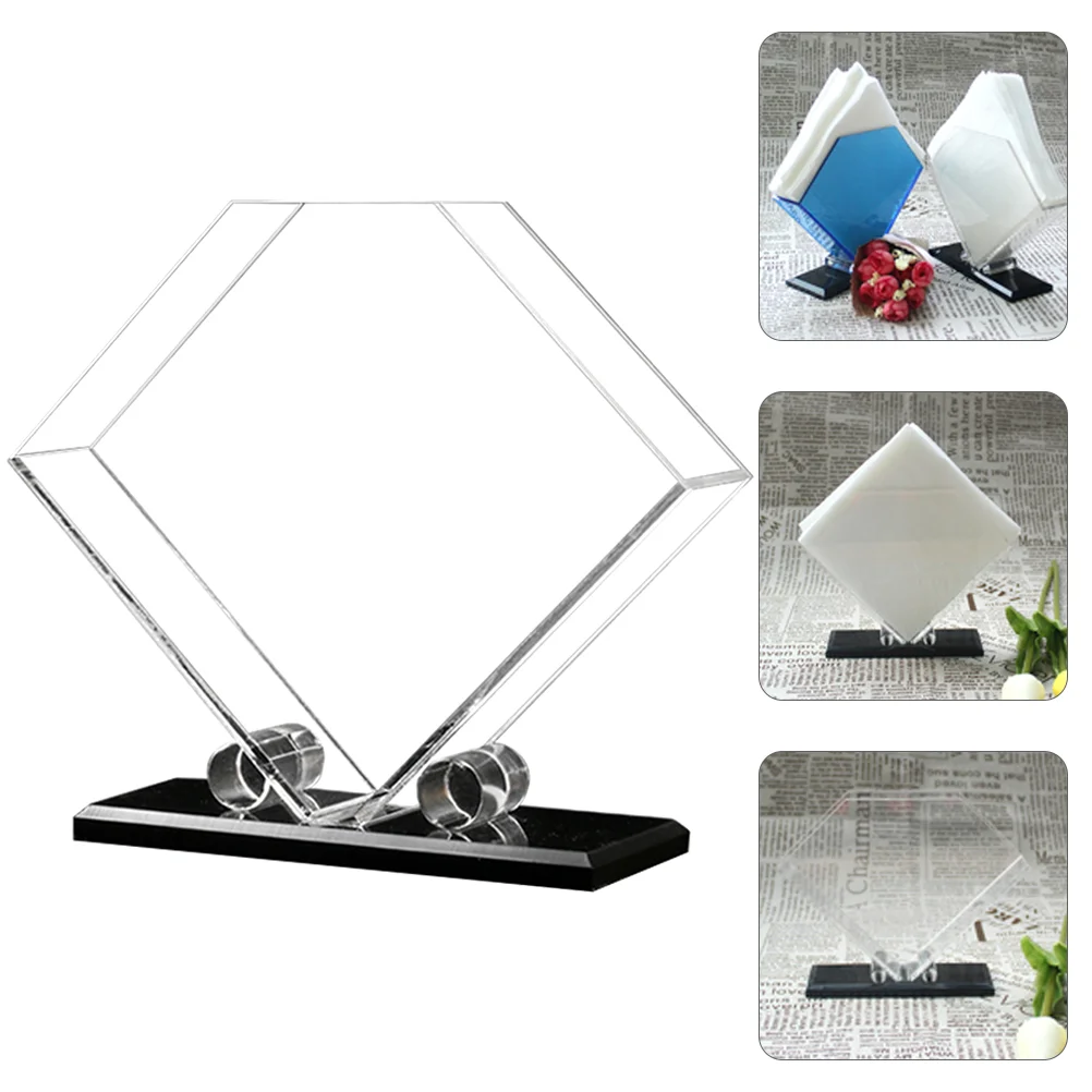 Modern Clear Acrylic Napkin Holders for Paper Cocktail Dinner Party Table Restaurant Hotel Office Use Stable Flat Base Design
