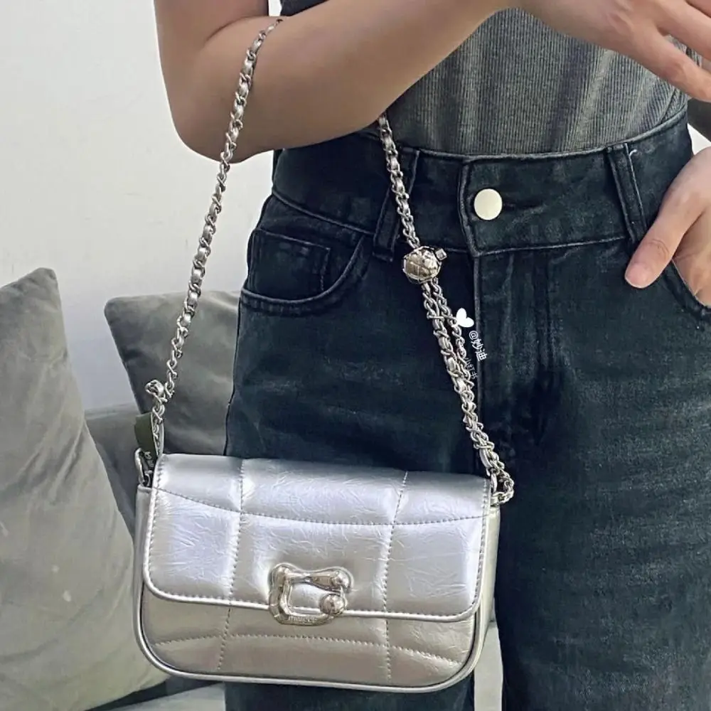 Vintage Small Chain Shoulder Bag Flap Clutch Purse Handbags PU Leather Girls Crossbody Ladies Bags