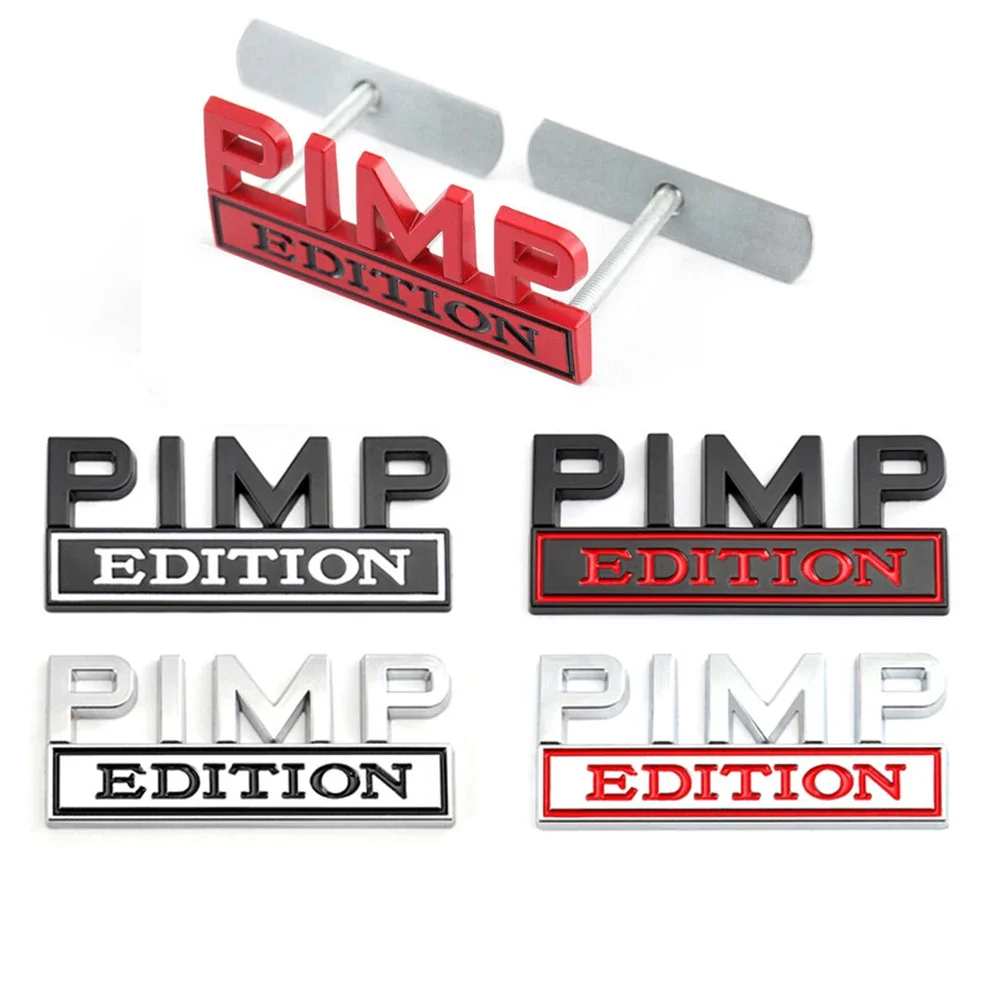 

3D PIMP EDITION Letter Front Grille Emblem Car Fender Truck Tailgate Badge Sticker Universal for F150 F250 F350 Accessories