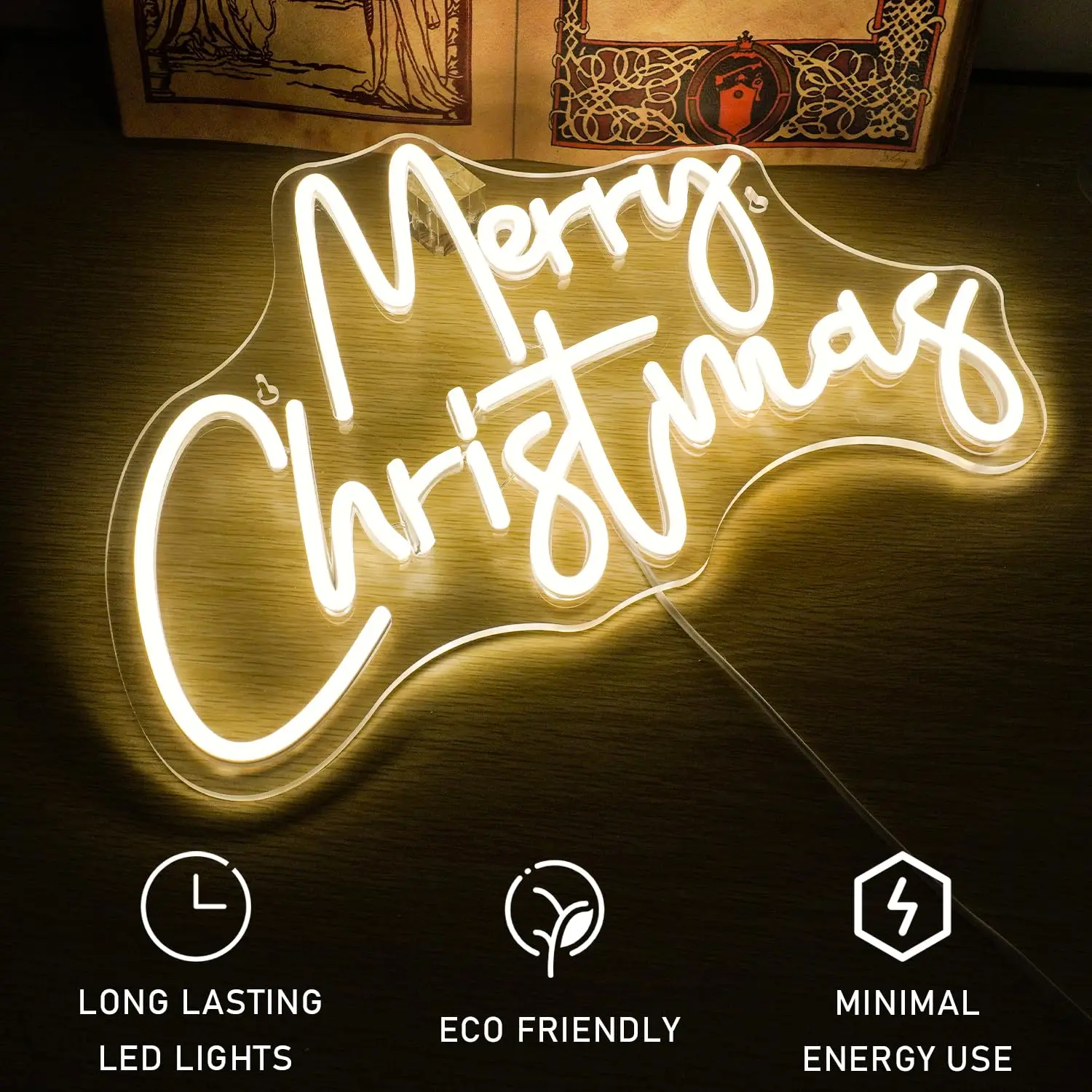 عيد ميلاد سعيد النيون عكس الضوء علامات ل جدار ديكور أضواء عيد الميلاد بار رجل الكهف نادي غرفة الحفلات متجر غرفة نوم الديكور الهدايا #5