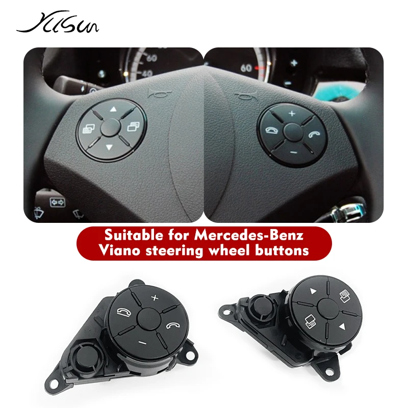 Sostituzione interruttore di montaggio pulsante di controllo multifunzione al volante dell\'auto per Mercedes Benz Viano W639 2010-2012Accessori