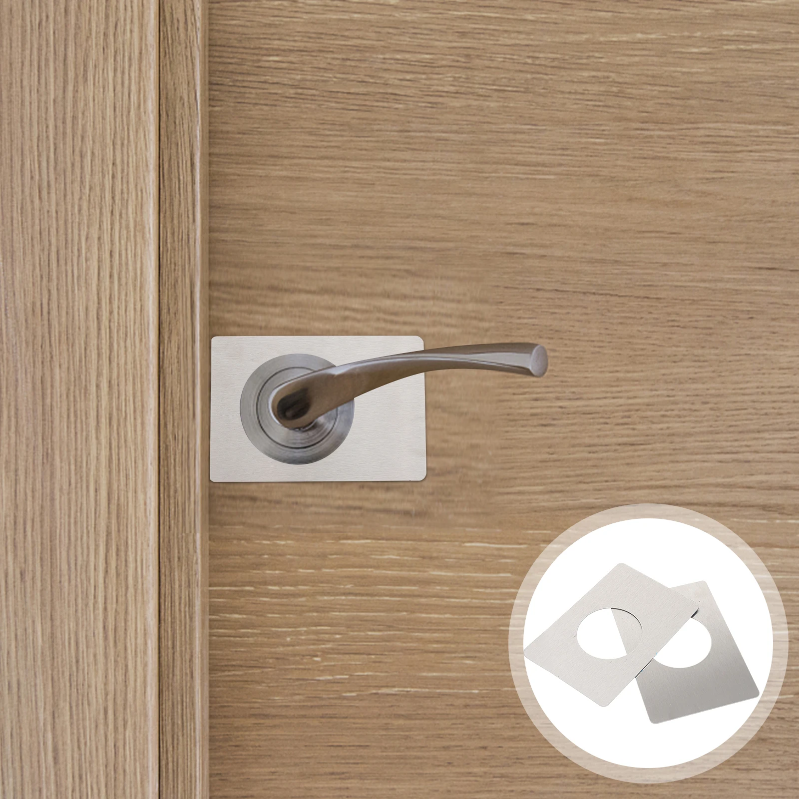 

Stainless Steel Door Reinforcement Plate Repair Board Office Home Security Durable Rust Resistant Easy Install for Loose