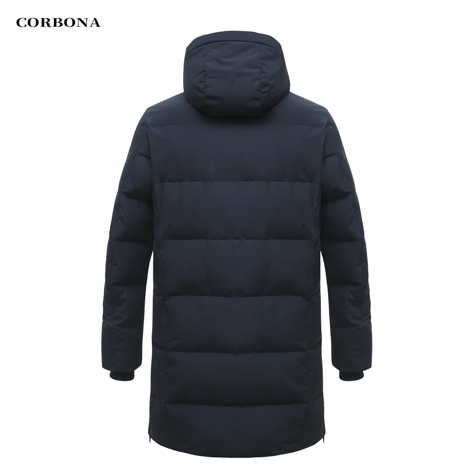 CORBONA 2023 NewArrival Winter Autumn Men Coat Long Style Jacket Male Navy Blue Garments Fashion Casual High-End Cotton Parka