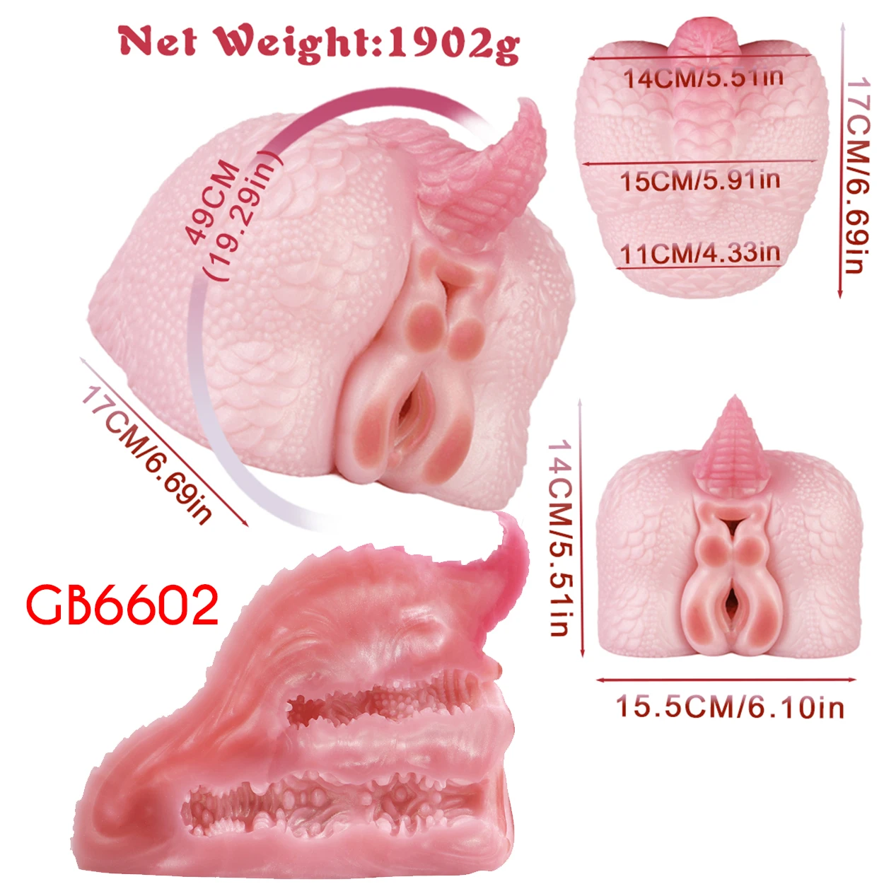 Highly Textured Fantasy Dragon Male Masturbator Scaly Feel Monster Adult Onahole Realistic Creature Sensory Toy for Adult 18+Xxx view 6