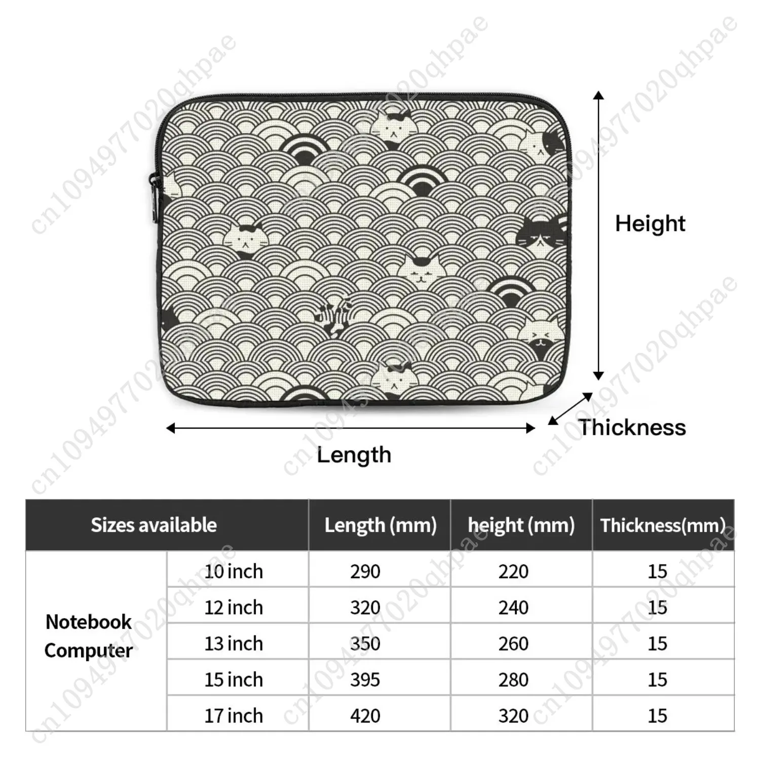 حافظة مضادة للصدمات 10 12 13 15 17 بوصة حقيبة كمبيوتر محمول على شكل قطة وغطاء للكمبيوتر المحمول على شكل حيوان #6