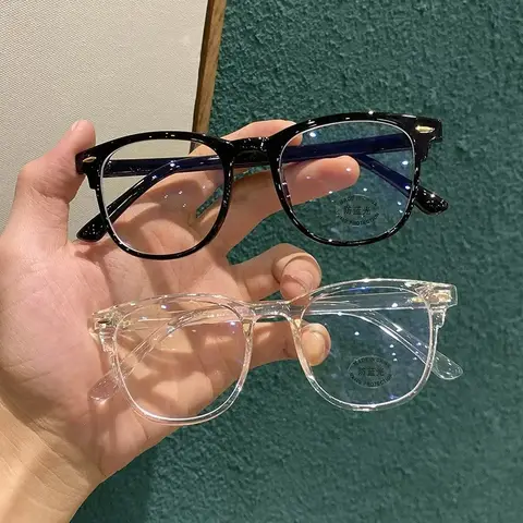 클래식 투명 컴퓨터 안경 프레임 여성 남성 안티 블루 라이트 차단 안경 광학 유리 렌즈 Oculos 남성 Очки