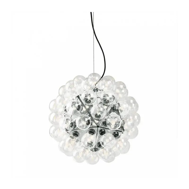 

Villa living room revolving staircase duplex floor dining room bar dandelion bubble chandelier
