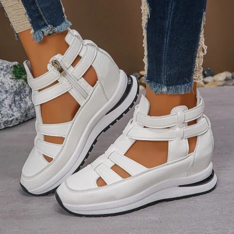 

Sandals for Women Fashion Ankle Strappy Casual Beach Sandal Summer New Wedge Heels Sandals for Women Non Slip Platform Sandalias