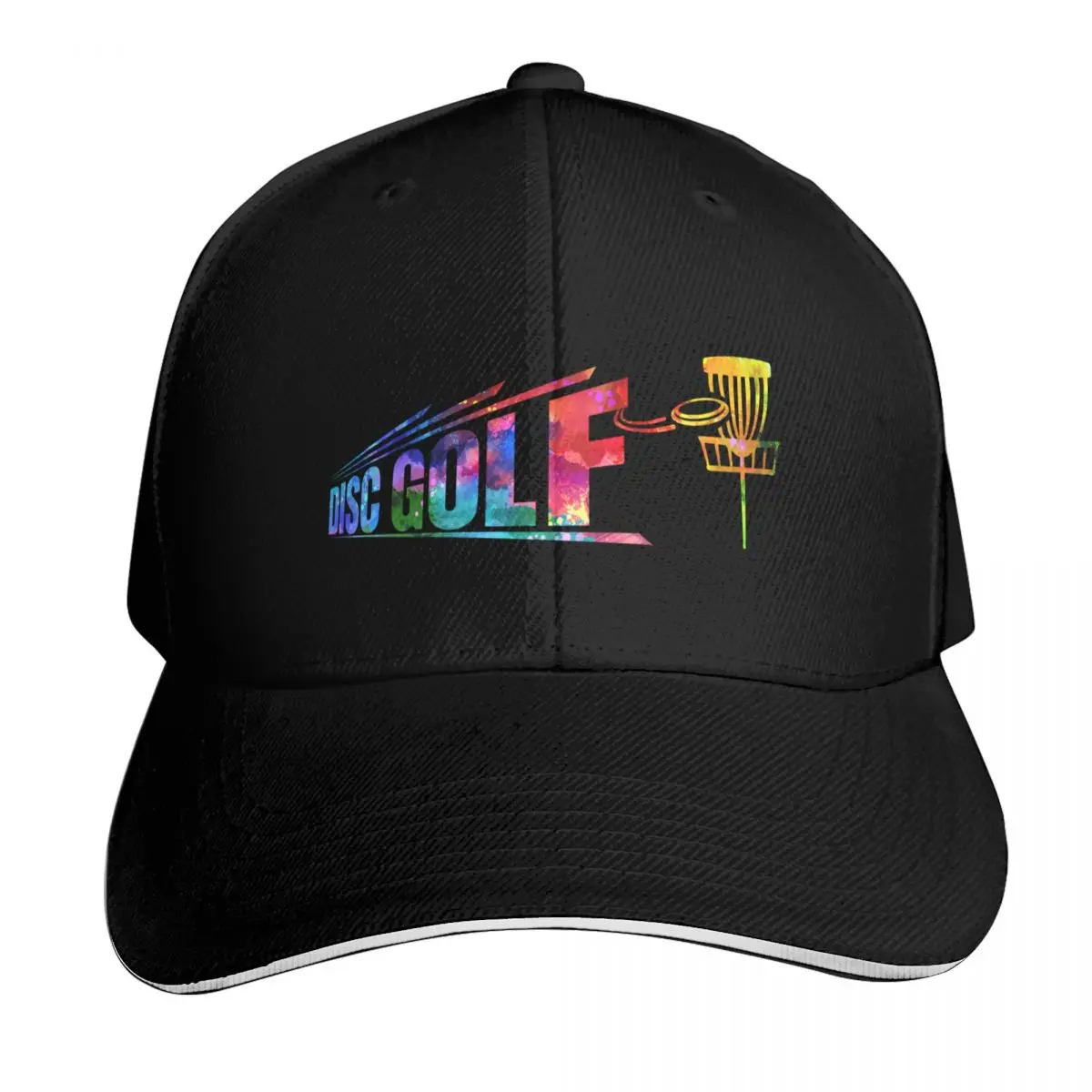 Disc Golf Bigger watercolor Baseball Cap Snapback Flat Bill Strapback Dad Hat Six Panel Structured Crown