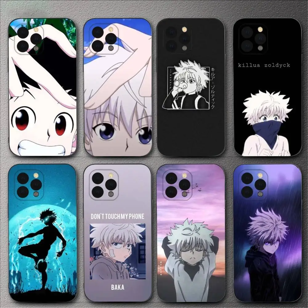 

H-Hunter x Hunter-S Phone Case For iPhone 16,15,14,13,12,11,XS,XR,X,8,7,Pro,Max,Plus,mini Silicone Black Cover