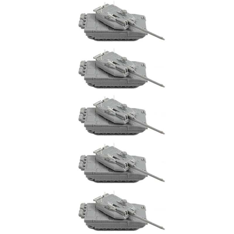 

5PCS 1/144 Scale Leclerc Main Battle Tank Model Miniature Armored Fighting Vehicle for Sand Table Layout Wargame Decoration